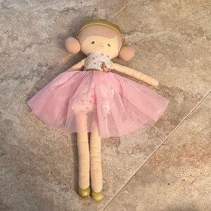 Alimrose ballet ballerina doll anthropologie floral soft plush crown tutu buns